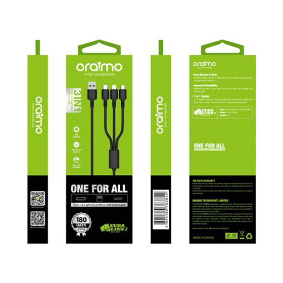 Oraimo 3 in 1 USB Cable