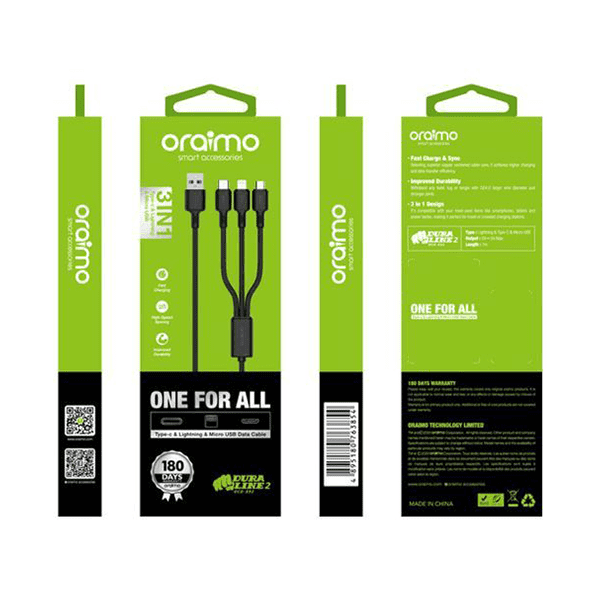 Oraimo 3 in 1 USB Cable