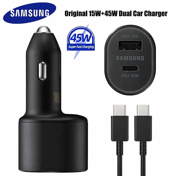 Samsung 45W + 15W Dual Port Car Charger